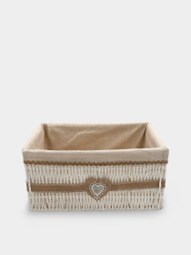 Кошик стелажний з текстильним вкладишем "Серце" Handy Home модель EW-88 L Кошик стелажний з текстильним вкладишем "Серце" Handy Home модель EW-88 L Фото
