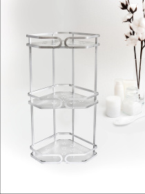 Полиця трьохярусна кутова алюмінієва Homax модель EBA-4030 AL Полиця трьохярусна кутова алюмінієва Homax модель EBA-4030 AL Фото