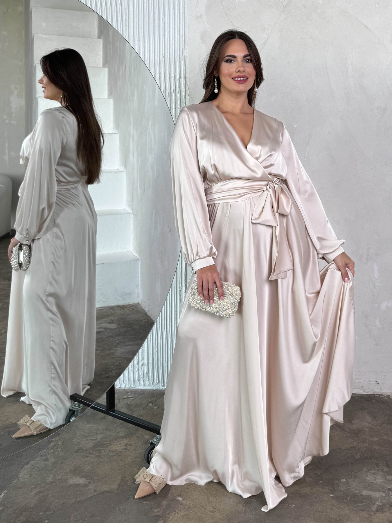 Платье макси Jadone Fashion модель Platie_Shiko_bej Фото