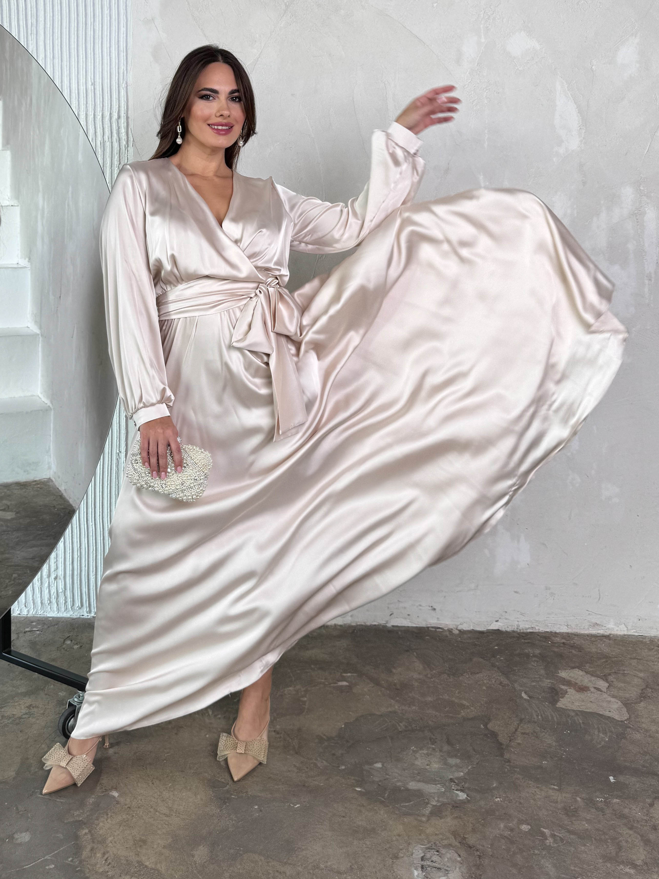 Платье макси Jadone Fashion модель Platie_Shiko_bej Фото