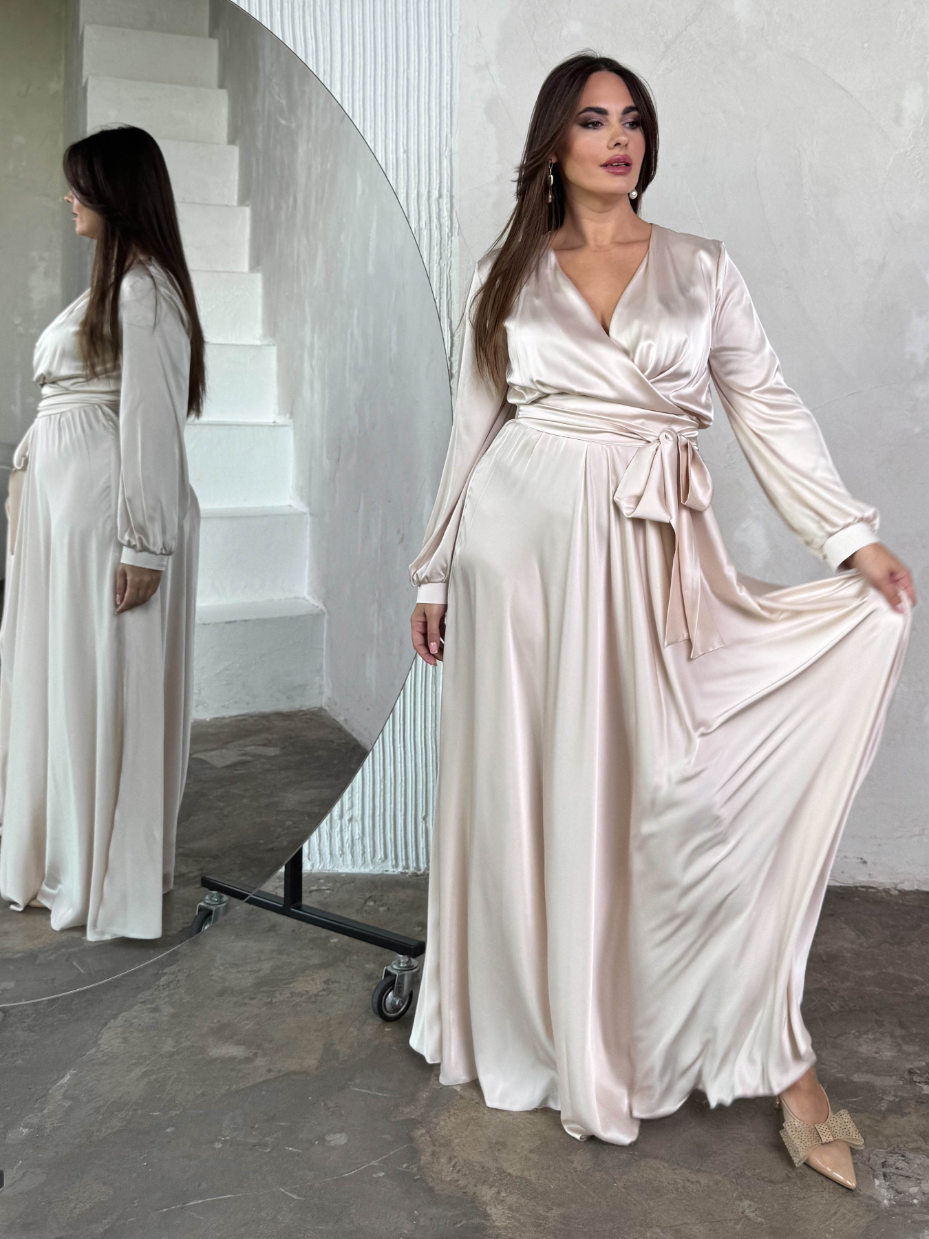 Платье макси Jadone Fashion модель Platie_Shiko_bej Фото