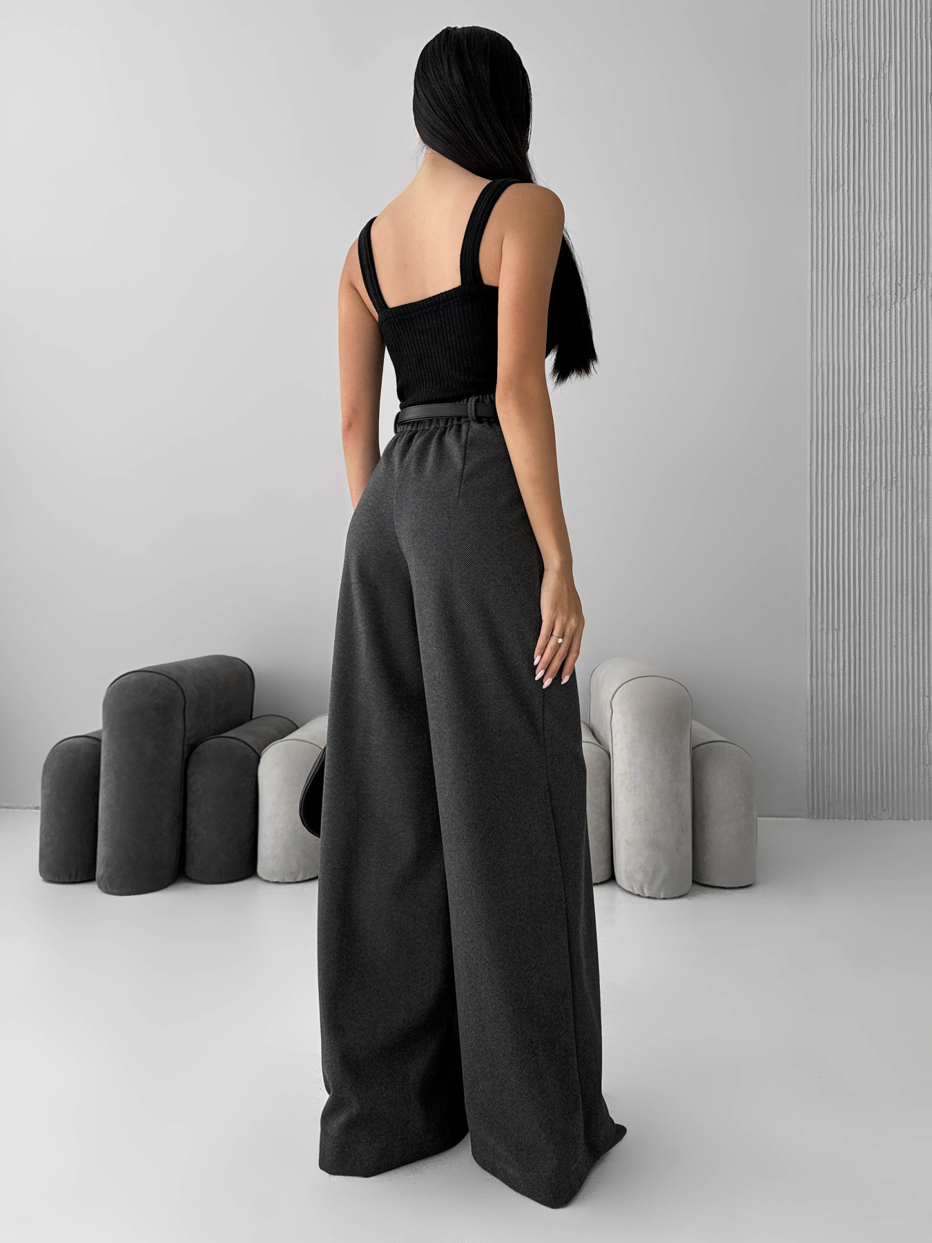 Брюки палаццо Jadone Fashion модель Fiva_grafit Фото