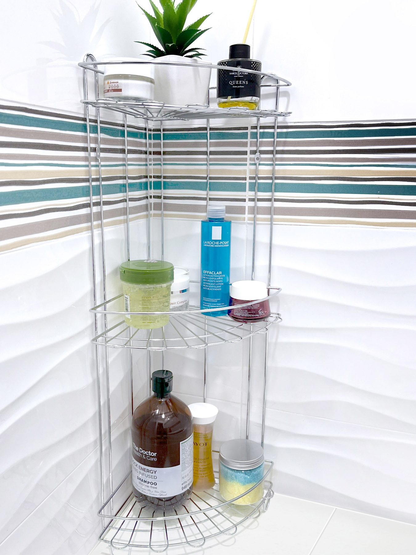 Полка трехъярусная угловая, хром Homax модель EBA-431 Фото