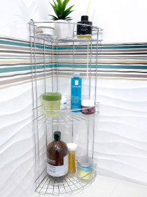 Полка трехъярусная угловая, хром Homax модель EBA-431 Фото