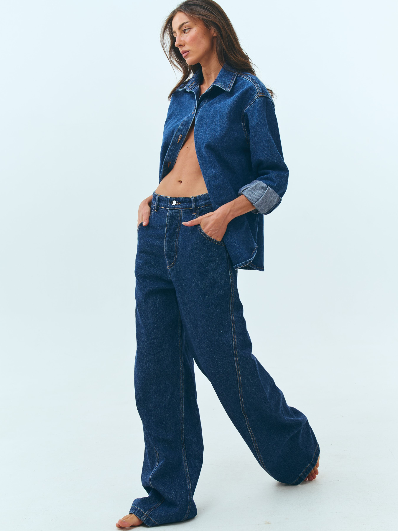 Широкие джинсы Lilove модель 287 Фото