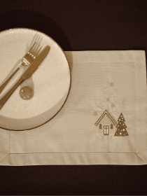 Новорічна серветка "Хатинки" Едельвіка модель 326-24-00 Фото
