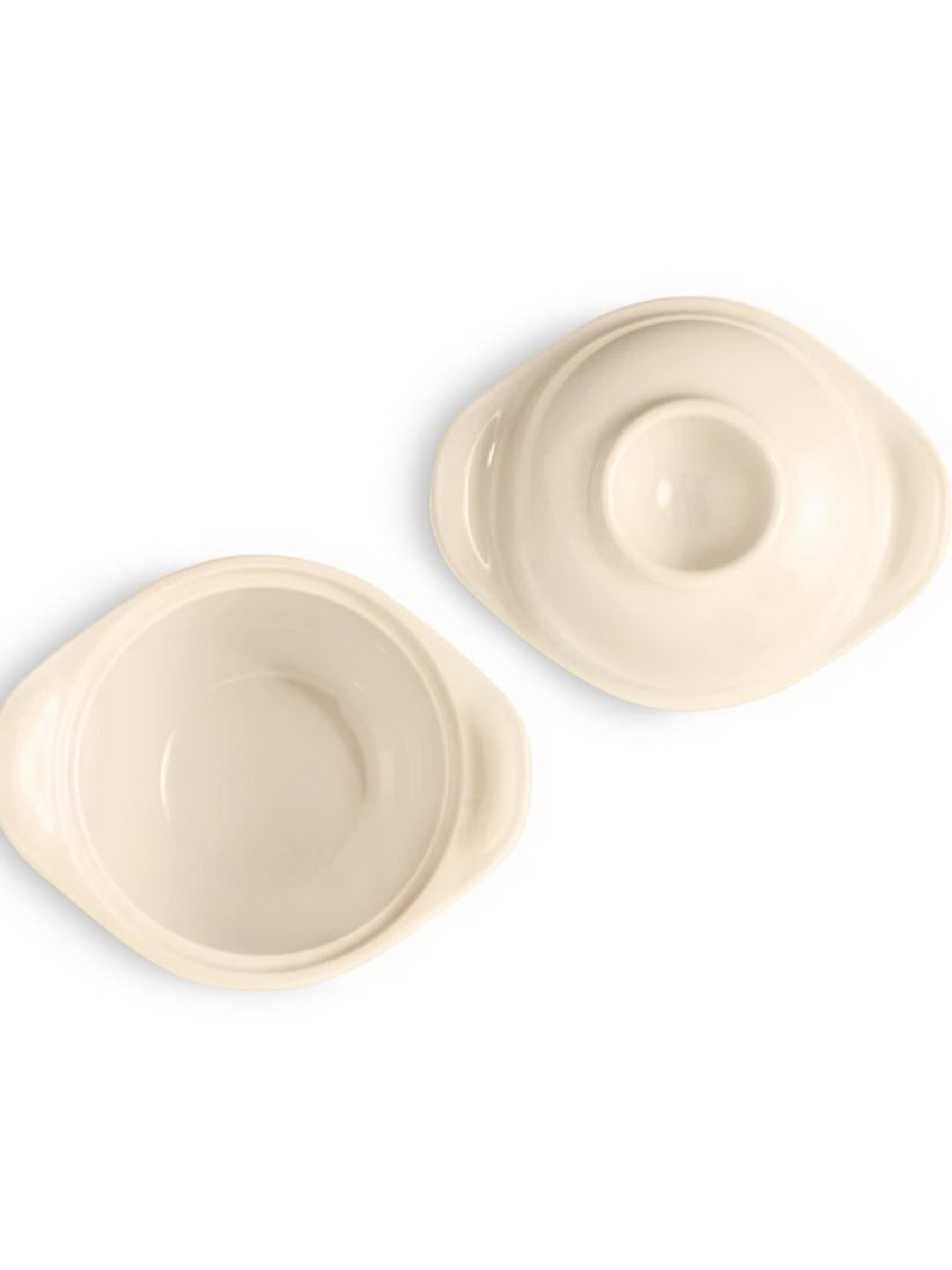 Форма для запекания с крышкой-подставкой под яйцо бежевая Emile Henry модель 28409 Фото