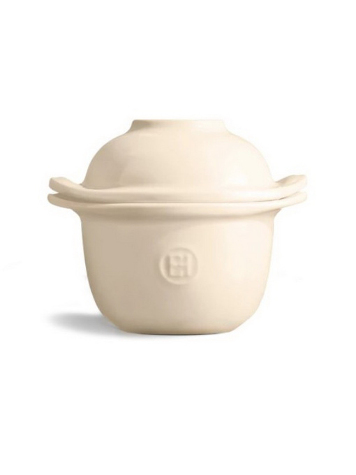 Форма для запекания с крышкой-подставкой под яйцо бежевая Emile Henry модель 28409 Фото