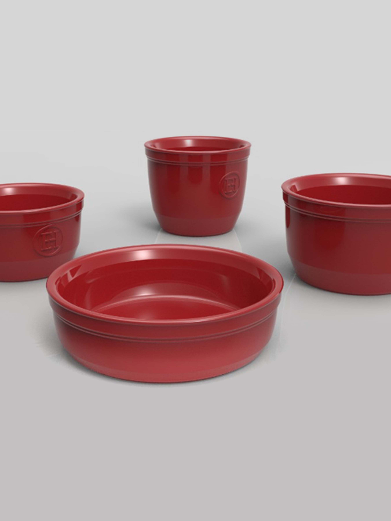 Набір форм для крем-брюле 2 шт керамічні червоні Emile Henry модель 344013 Фото