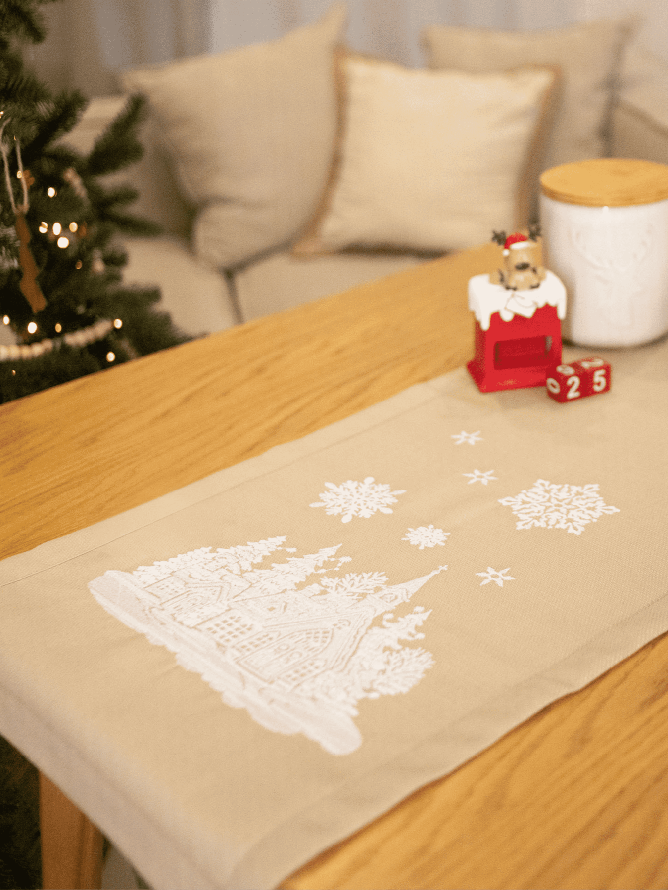 Новорічна доріжка "Різдво" Едельвіка модель 368-24-00 Фото