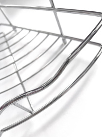 Полиця двоярусна кутова, хром Homax модель EBA-435 Фото