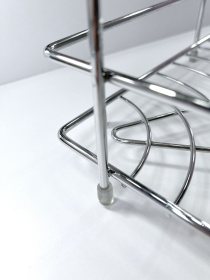 Полиця двоярусна кутова, хром Homax модель EBA-436 Фото