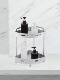 Полка двухъярусная угловая алюминиевая Homax модель EBA-3520 AL Фото