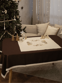 Новорічна серветка "Хатинки" Едельвіка модель 328-24-00 Фото