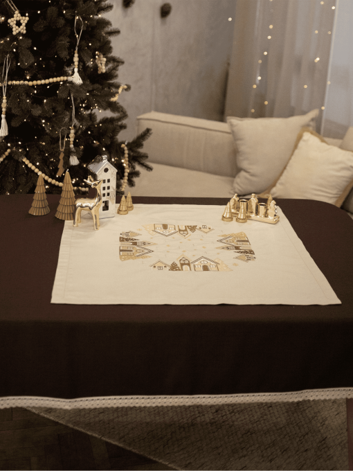 Новорічна серветка "Хатинки" Едельвіка модель 328-24-00 Фото