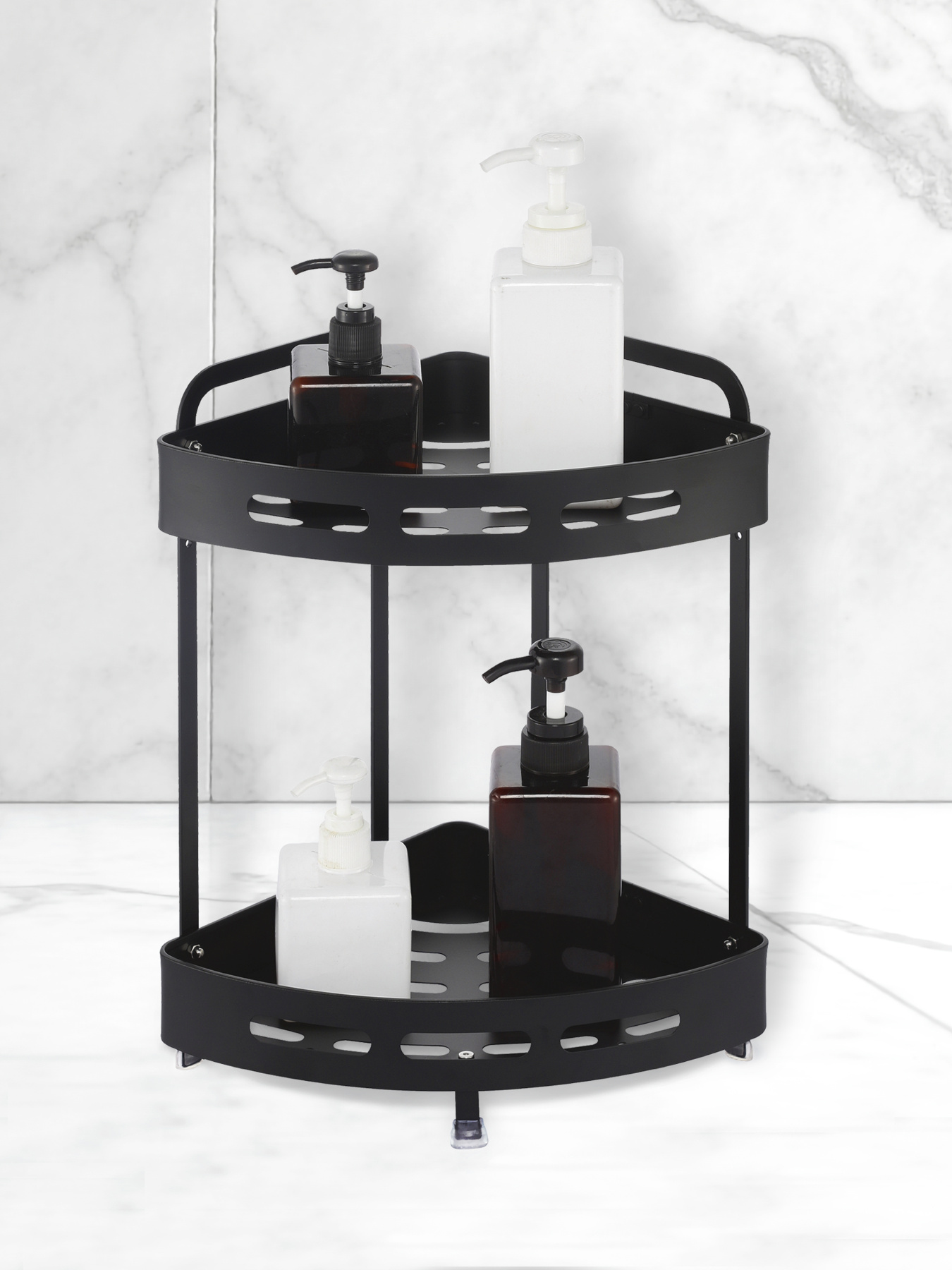 Полиця трьохярусна кутова алюмінієва Homax модель EBA-3520 BL Фото