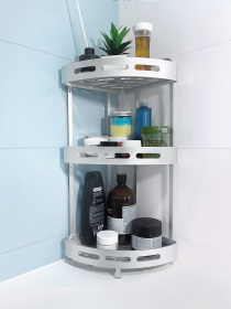 Полка трехъярусная угловая алюминиевая Homax модель EBA-3530 AL Фото