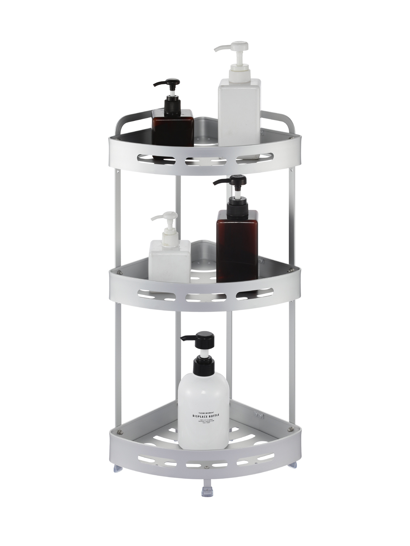 Полиця трьохярусна кутова алюмінієва Homax модель EBA-3530 AL Фото