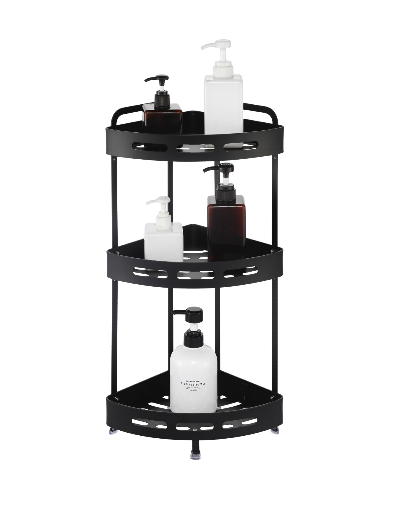 Полка трехъярусная угловая алюминиевая Homax модель EBA-3530 BL Фото