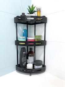 Полка трехъярусная угловая алюминиевая Homax модель EBA-3530 BL Фото