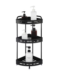 Полка трехъярусная угловая алюминиевая Homax модель EBA-3530 BL Фото