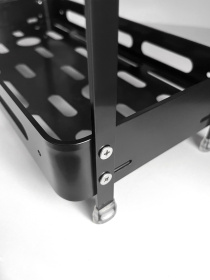 Полка двухъярусная прямоугольная алюминиевая, черная Homax модель EBA-3540 BL Фото