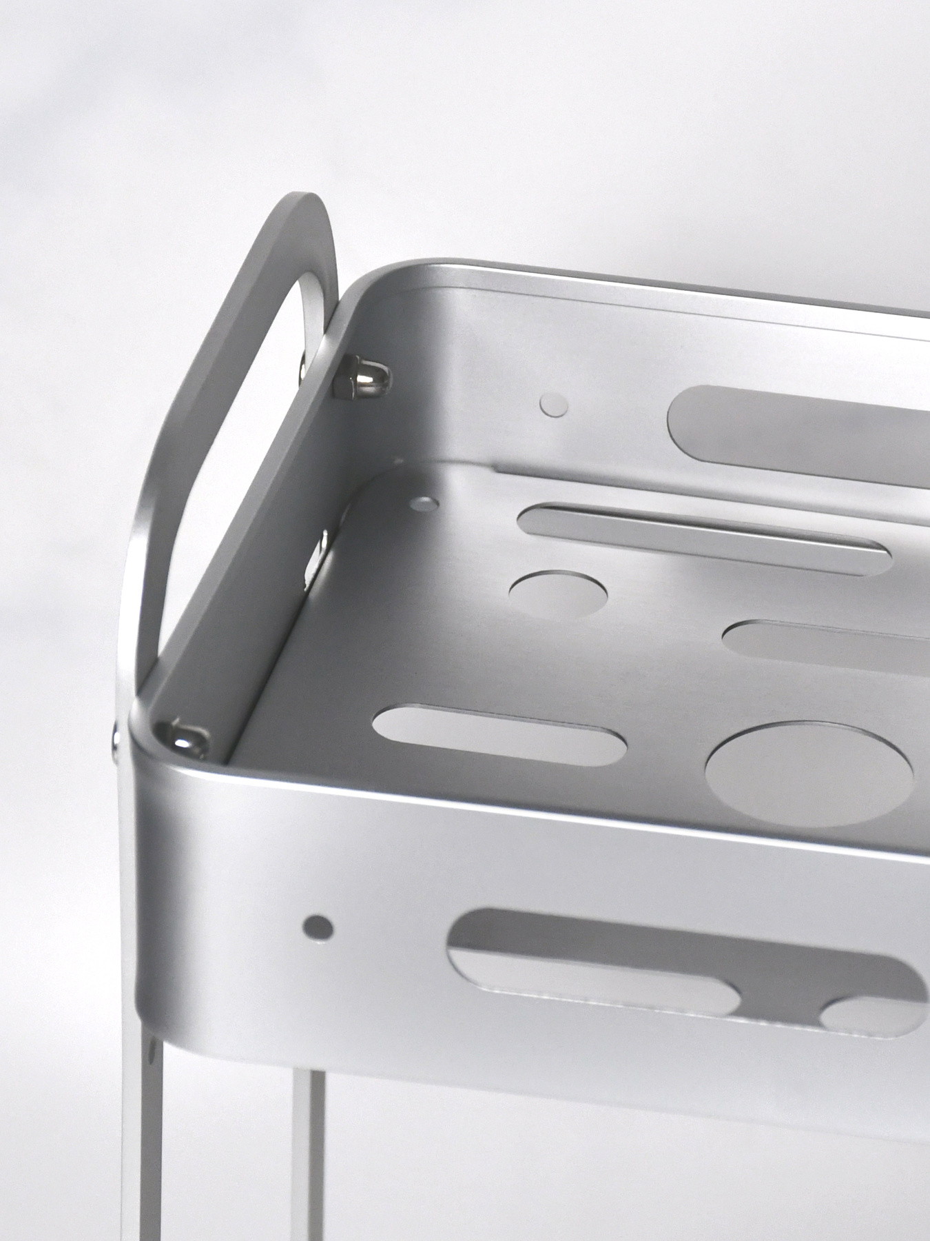 Полиця двоярусна прямокутна алюмінієва Homax модель EBA-3540 AL Фото