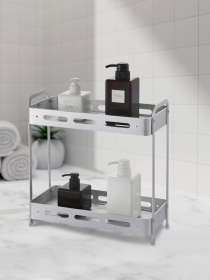 Полиця двоярусна прямокутна алюмінієва Homax модель EBA-3540 AL Фото