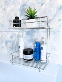 Полка двухъярусная, нержавеющая сталь Homax модель EBA-5001 S/S Фото