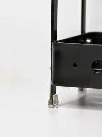 Полка трехъярусная прямоугольная алюминиевая, черная Homax модель EBA-3550 BL Фото