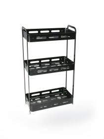 Полка трехъярусная прямоугольная алюминиевая, черная Homax модель EBA-3550 BL Фото