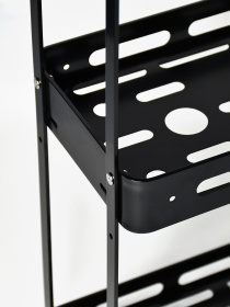 Полиця трьохярусна прямокутна алюмінієва, чорна Homax модель EBA-3550 BL Полиця трьохярусна прямокутна алюмінієва, чорна Homax модель EBA-3550 BL Фото