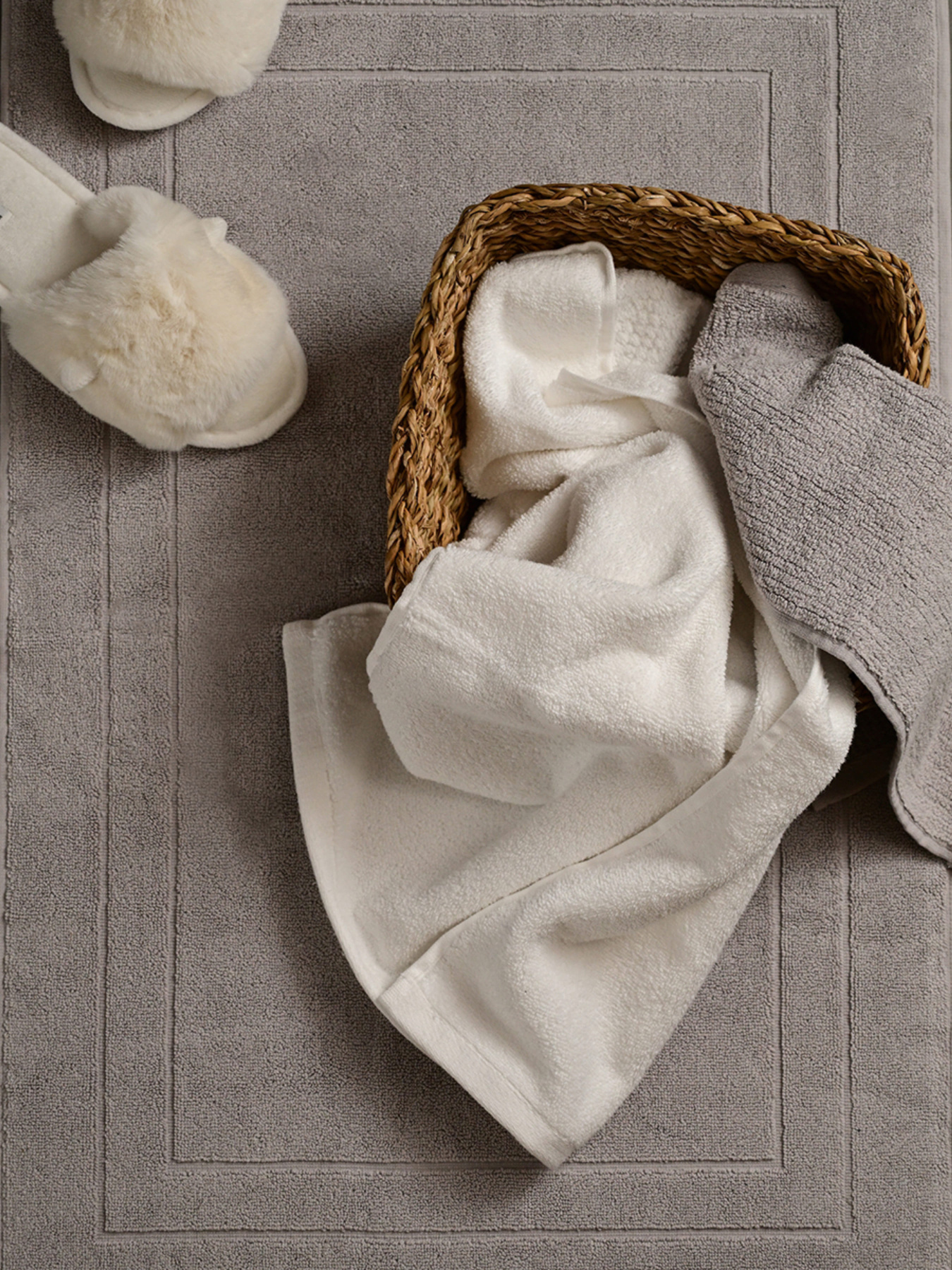 Коврик для ванной "Лагуна" хлопковый серый MBM MY HOME модель BM-01 S GRAY Фото