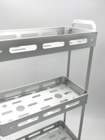 Полиця трьохярусна прямокутна алюмінієва, Homax модель EBA-3550 AL Полиця трьохярусна прямокутна алюмінієва, Homax модель EBA-3550 AL Фото