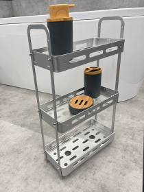 Полиця трьохярусна прямокутна алюмінієва, Homax модель EBA-3550 AL Полиця трьохярусна прямокутна алюмінієва, Homax модель EBA-3550 AL Фото