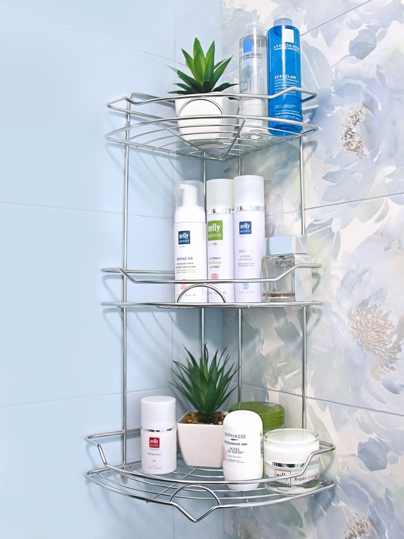 Полка трехъярусная угловая, нержавеющая сталь Homax модель EBA-5004 S/S Фото