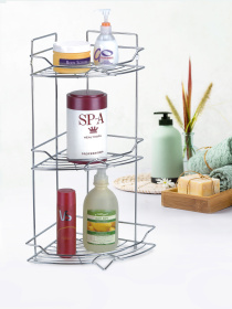 Полка трехъярусная угловая, нержавеющая сталь Homax модель EBA-5004 S/S Фото