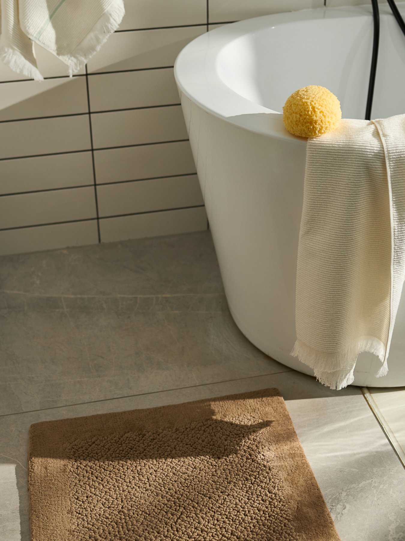 Коврик для ванной "Бухта" холодный бежевый MBM HOME модель BM-05 S COOL BEIGE Фото