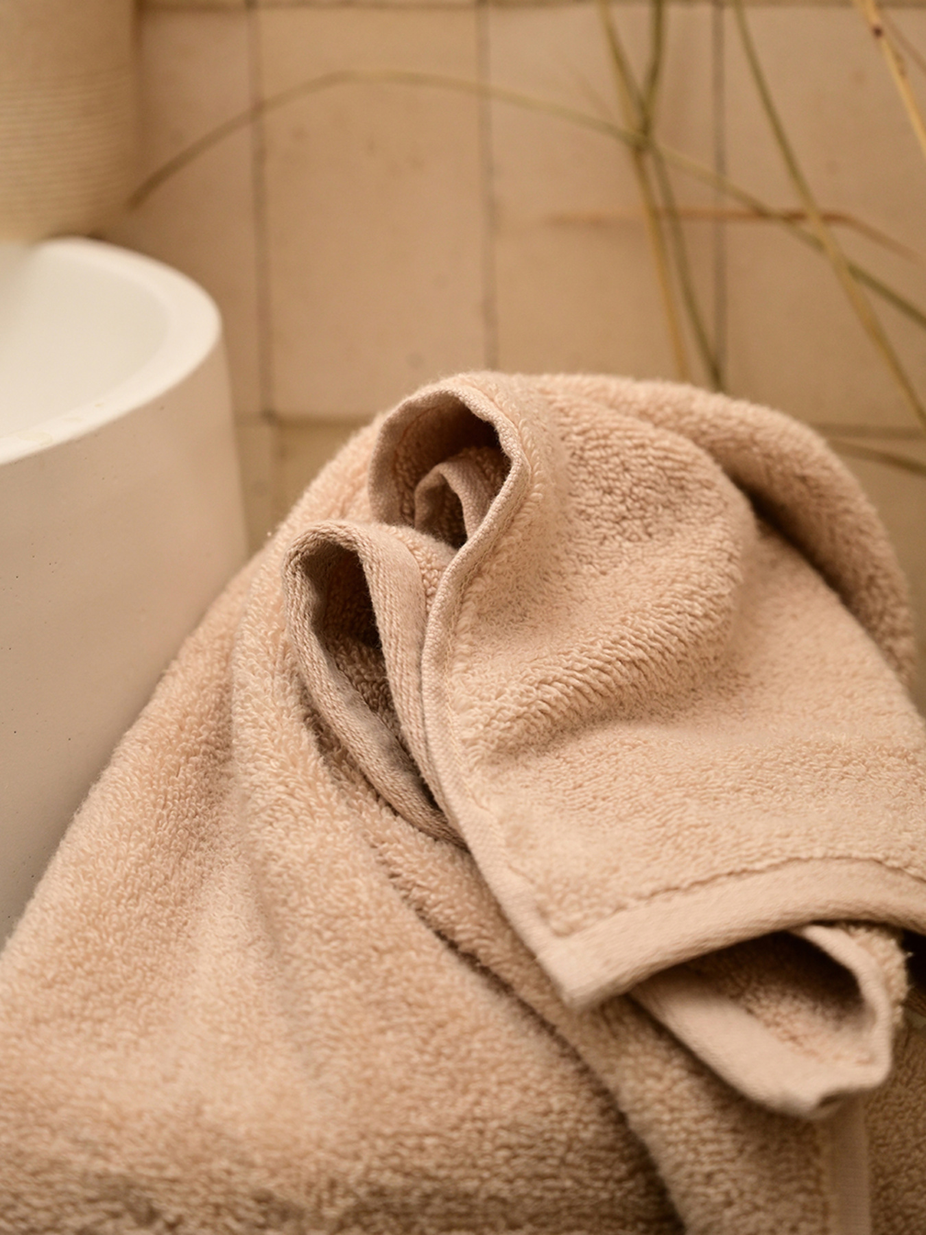 Полотенце из натурального хлопка "Бриз" бежевое MBM MY HOME модель BT-01/02/03/04 BEIGE Фото