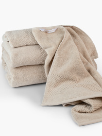 Рушник з натуральної бавовни "Бриз" бежевий MBM HOME модель BT-01/02/03/04 BEIGE Рушник з натуральної бавовни "Бриз" бежевий MBM HOME модель BT-01/02/03/04 BEIGE Фото