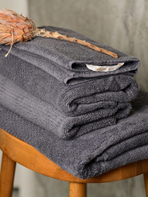 Рушник з натуральної бавовни "Бриз" темно-сірий MBM MY HOME модель BT-01/02/03/04 DARK GRAY Фото