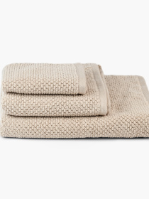 Рушник з натуральної бавовни "Затока" бежевий MBM HOME модель BT-05/06/07 BEIGE Рушник з натуральної бавовни "Затока" бежевий MBM HOME модель BT-05/06/07 BEIGE Фото