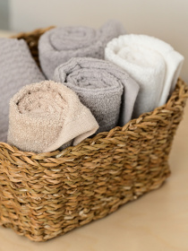 Полотенце из натурального хлопка "Залив" кремовое MBM MY HOME модель BT-05/06/07 CREAM Фото