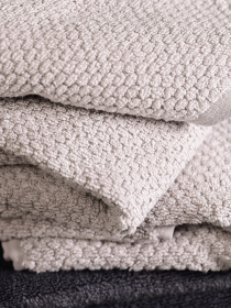 Полотенце из натурального хлопка "Залив" серое MBM MY HOME модель BT-05/06/07 GRAY Фото