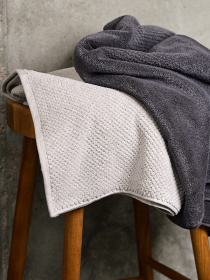 Рушник з натуральної бавовни "Затока" сірий MBM HOME модель BT-05/06/07 GRAY Рушник з натуральної бавовни "Затока" сірий MBM HOME модель BT-05/06/07 GRAY Фото