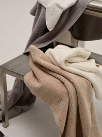 Рушник з натуральної бавовни "Хвиля" бежевий MBM HOME модель BT-08/09/10 BEIGE Рушник з натуральної бавовни "Хвиля" бежевий MBM HOME модель BT-08/09/10 BEIGE Фото