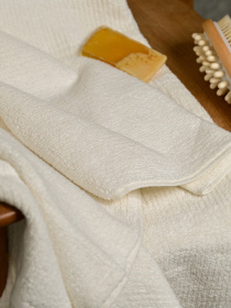 Рушник з натуральної бавовни "Хвиля" кремовий MBM HOME модель BT-08/09/10 CREAM Рушник з натуральної бавовни "Хвиля" кремовий MBM HOME модель BT-08/09/10 CREAM Фото