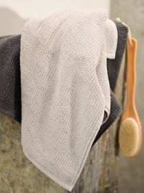 Полотенце из натурального хлопка "Волна" серое MBM MY HOME модель BT-08/09/10 GRAY Фото