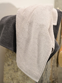 Полотенце из натурального хлопка "Волна" темно-серое MBM MY HOME модель BT-08/09/10 DARK GRAY Фото