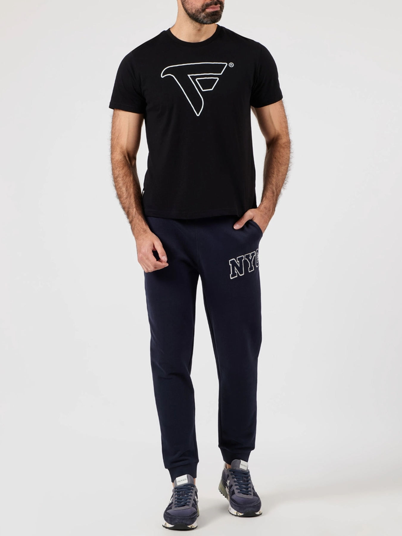 Штаны спортивные Fred Mello модель FM24W03PF_BLUE Фото